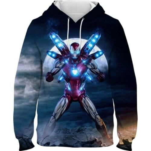 2021 New Iron Man Hoodie Men Women Children Sweatshirts 3D Printed Pullover Hoodies Long Sleeve Boy Girl Kids Streetwear Coat