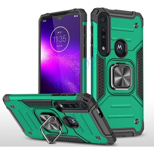 Shockproof Case for Motorola One Macro Case Cover Military Armor Bumper Defender Ring Holder Magnet Phone Case Moto One Macro