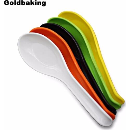 Goldbaking Tableware Melamine Spoon Melamine Soba Soup Spoons 10 Pieces