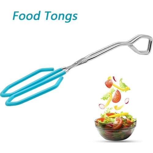 1PC Food Tongs Hiash Heavy Duty Stainless Steel Kitchen Tongs for Cooking Barbecue Frying Kitchen Useful Insulated L8