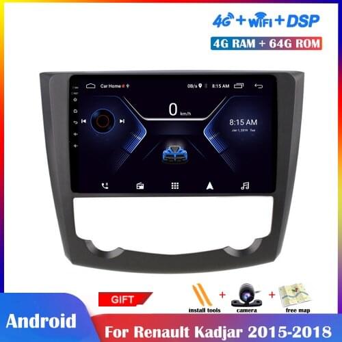 10.1Inch Android Multimedia Player For Renault Kadjar 2015-2018 Car Radio Stereo Screen Wifi DSP Navigation GPS 4G Net IPS Touch