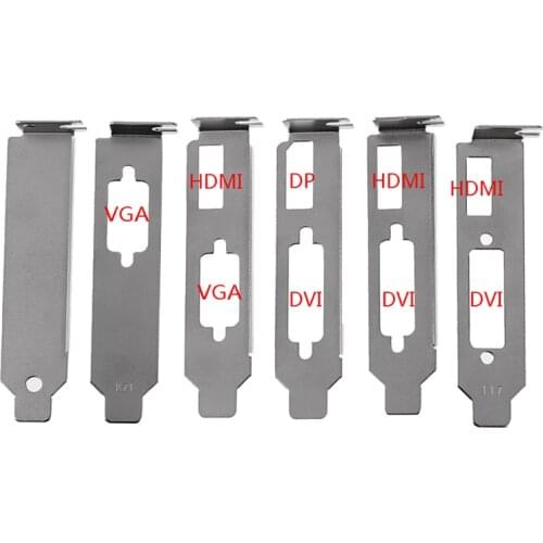 Low Profile Bracket Adapter HDMI-compatible DVI DP VGA baffle Port For Half Height Graphic Video Card Set