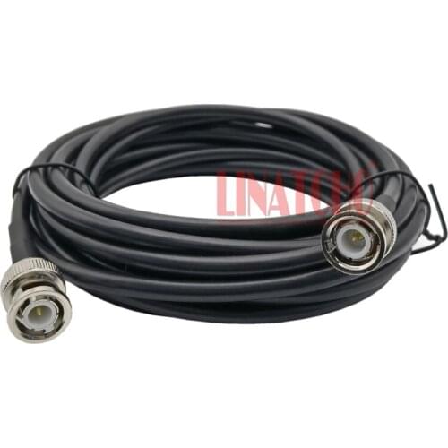 5 meters RG58U RF coaxial bnc male to bnc male connector CCTV connecting jumper cable