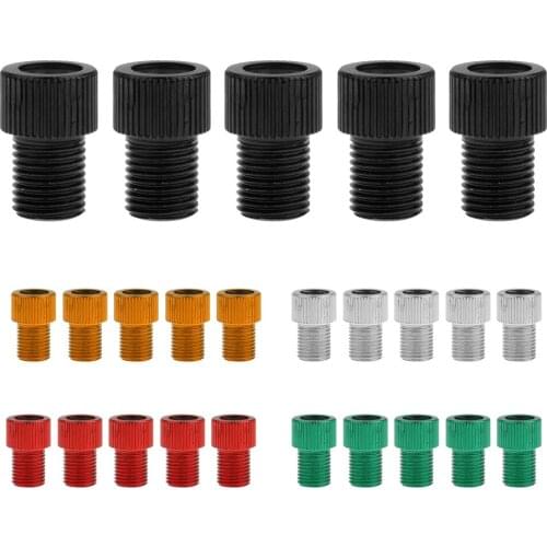 5pcs Durable Presta to Schrader Valve Adaptor Converter Bike Pump Connector