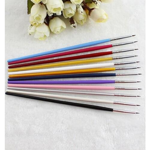 70% Hot Sale Popular 12Pcs Nail Art Designer Pen Pencil Brush Painting Dotting Acrylic Tool