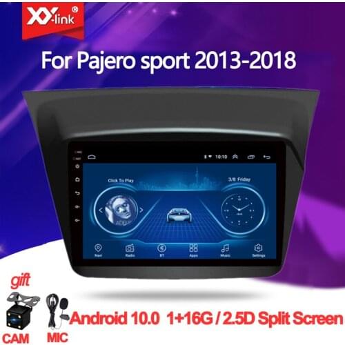 9" Android 10.0 Car Multimedia DVD player Radio For Mitsubishi Pajero sport 2013-2018 GPS Navigation Stereo audio mic no 2 din
