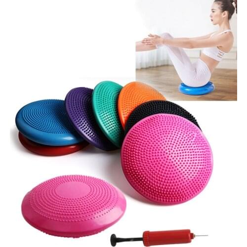 Anti-riot Yoga Balance Ball Fitness Massage Pad Cushion Stability Disc Wobble Ankle Knee Board Mat Excersize Ball X326B