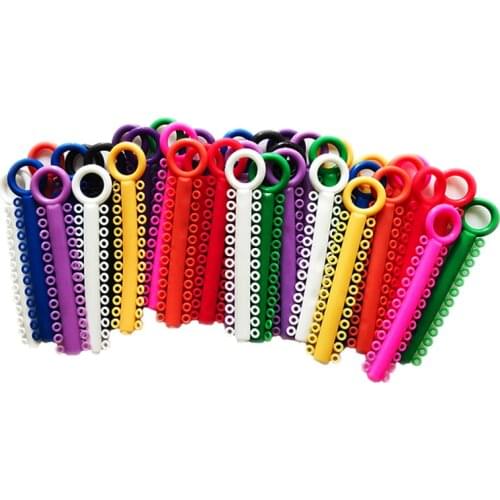 40sticks Dental Oral Ligature Orthodontics Ties Elastic Rubber Bands Dentist Tools Braces Adult Dental Ligature ties Multi Color