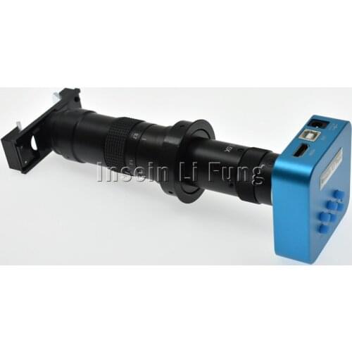 Full HD 20MP 1080P 60FPS HDMI USB Microscope Camera+3D Side Face Adjustable 180X Magnification Zoom C-mount Lens 4.5X Adapter