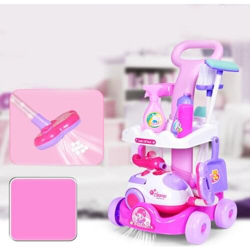 Housework Simulation Vacuum Cleaner Kids Pretend Play Toy Plastic Cleaning Tool