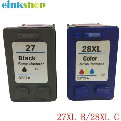 Einkshop for hp 27& 28 28xl compatible Ink Cartridge for HP Deskjet 450 450CI 5550 3420 3520 3550 3650 3740 3845 Printer