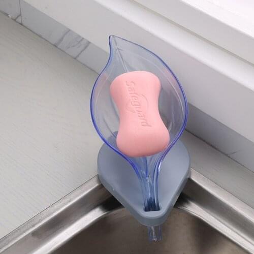 Creative leaf soapbox bathroom with no punch suction cup soap box toilet
