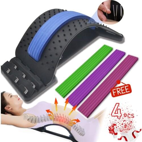 Back Massager Stretcher Relief Spine Deck Pain Relief Chiropractic Lumbar Support Back Stretcher Fitness Massage Equipment