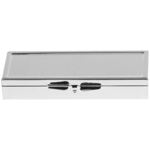 Mini Travel Metal Pill Box Medicine Organizer Container Case Storage 6 Slot