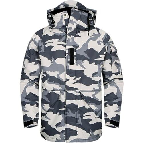 New Premium "SouthPlay" Winter Season Waterproof 10,000mm Warming Ski & Snowboard White Camo Army Military Jackets