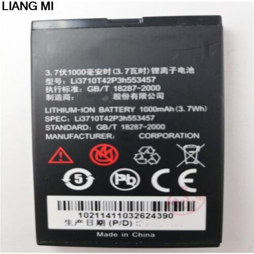New Li3710T42P3h553457 cell phone battery for ZTE S100 S189 C360 C361 N600 N606 C170 H520 V16 with phone stander