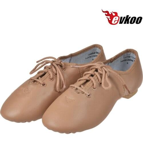 Genuine leather soft black and brown Dance Shoes Jazz Shoes men EJ-004