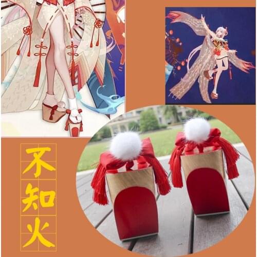 OLOMLB Wooden Japanese GETA Clog Bidentate ONMYOUJI SSR Shiranui Flops Flip Wood Sandal Shoes Cosplay Japan Geisha