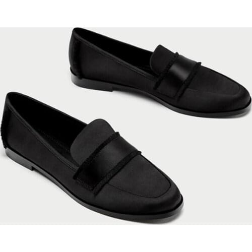 20201 Autumn Flat Single Shoes Bridesmaid Bride Wedding Shoes Korean Version Shallow Black Pink Flats Shoe Casual Loafers