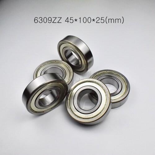 6309ZZ 45*100*25(mm) 1Piece bearings ABEC-5 rubber sealing type 6309 chrome steel deep groove bearing 6309ZZ