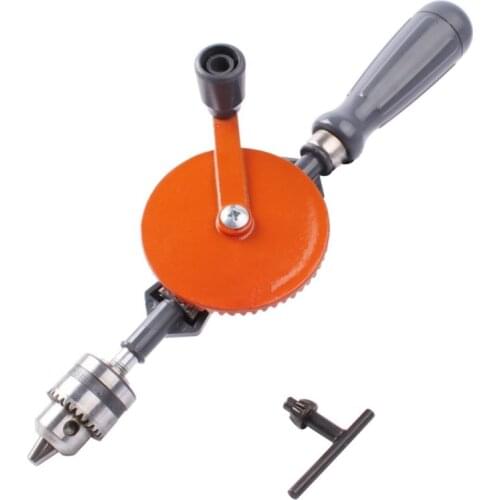 1/4 inch Portable Hand Crank Drill Mini Manual Drill With Double Pinions For Wood Plastic Double Gear Woodworking Tool