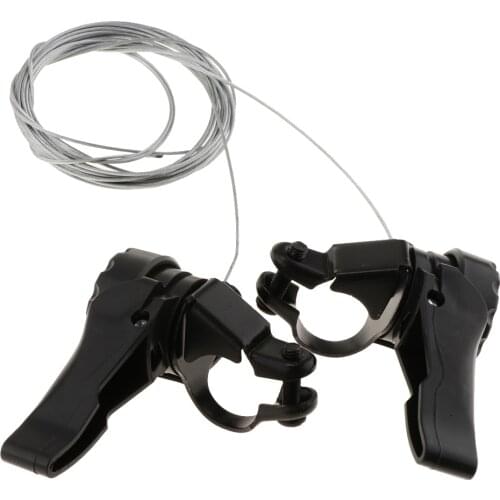 Durable Thumb Gear Shifter Levers for MTB Bike Bicycle with Inner Cables 15/18/21 Speed
