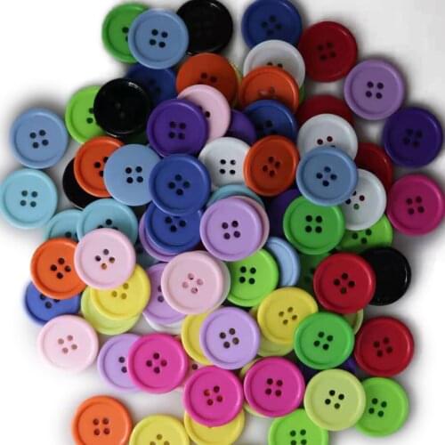 90 Pcs 1 Inch Buttons for Crafts 25mm Sewing Flatback Button 15 Multi Colors Resin Button with Box (Each Color 6 pcs)