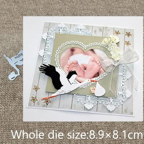XLDesign Craft Metal Cutting Dies stencil mold Stork baby bird decoration scrapbook Album Paper Card Craft Embossing die cuts