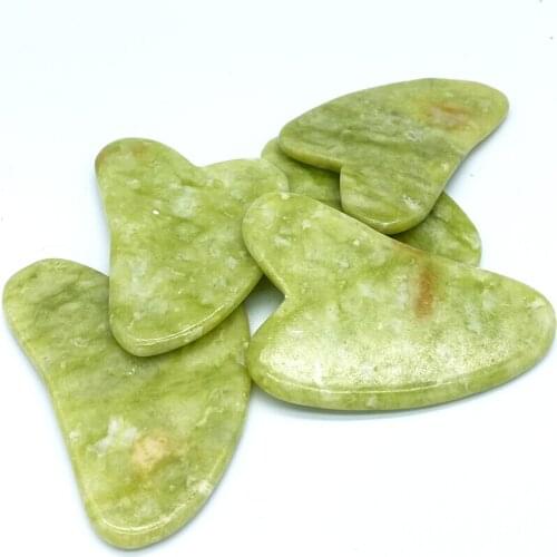 Natural Jade Gua Sha Scraper Board Facial Guasha Meridian Muscle Relaxation Skin Lifting Face Thin Gouache Scraper Face Massager