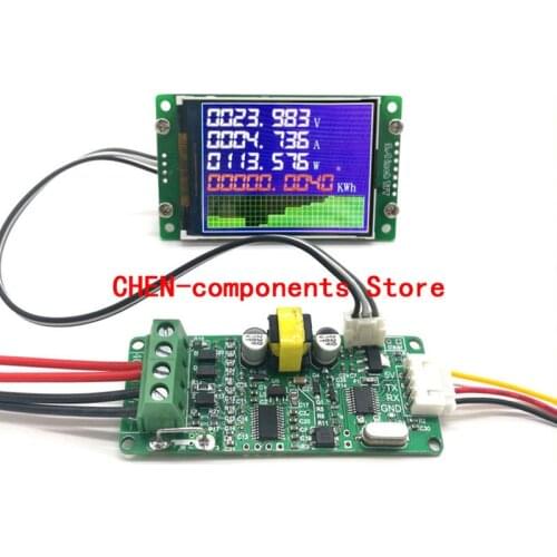 SUI-201 dc voltage and current 1a 3a 5a 10a 20a 30a 50a 100a power measurement module color screen serial communication
