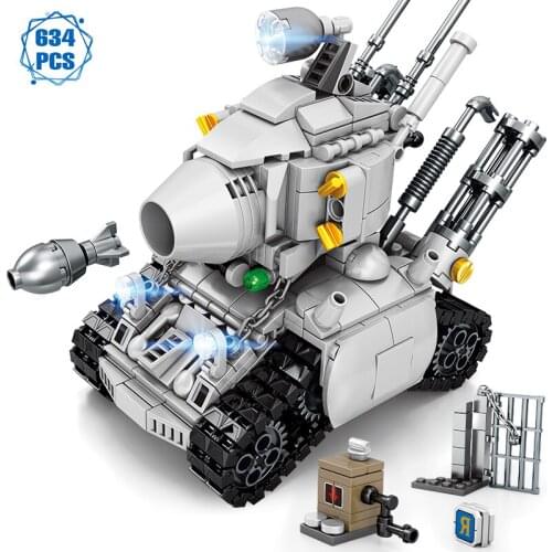 Technical Expert Weapons Attack Tanks Building Blocks Ideas Moc Alloy Weapons Attack Vehicle Bricks Toys for Boys Festival Gifts