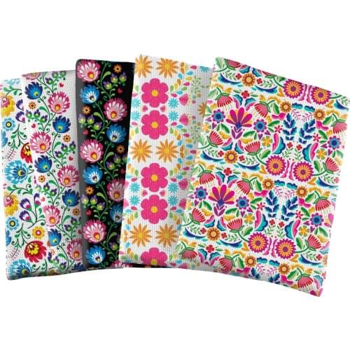 Bullet Fabric Printed Mexican Style Pattern Polyester Fabric DIY Kids Home Textile for Sewing Cloth 50*145cm