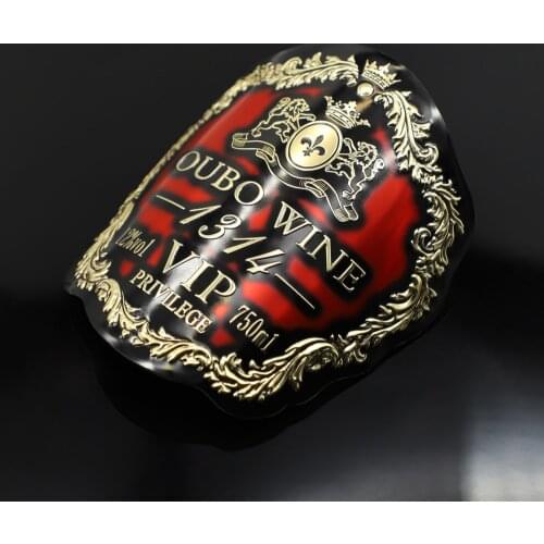 Customized colorful aluminum sticker labels metal label sticker with 3m adhesive