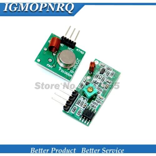 1Lot= 1 pair (2pcs) 433Mhz RF transmitter and receiver Module link kit for /ARM/MCU WL diy 433-mhz wireless new