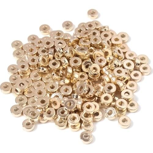 100Pcs/Bag Gold Color CCB Spacer Pendant Beads 6mm Diameter For Handicraft Bracelets Jewelry Making DIY