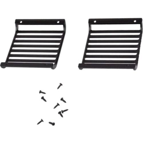 2Pcs 1:10 Headlight Grille Protective Crawler With Screws Aluminium Alloy RC Car Parts Front Guard Light Toy Cover For 1/10 TRX4