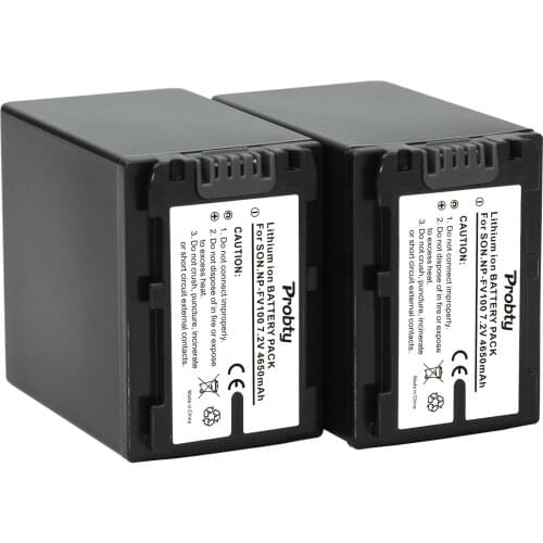 2PCS 4650mAh NP-FV100 FV100 Batteries for Sony NP-FV30 NP-FV50 NP-FV70 SX83E SX63E FREE SHIPPING
