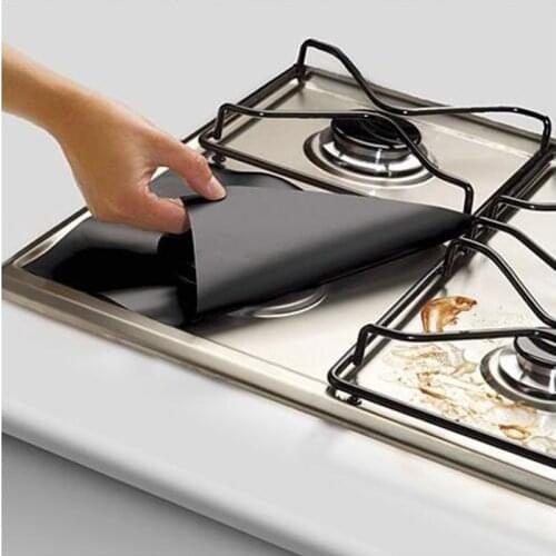 4pcs/ lot Stovetop Reusable Aluminum Foil Gas Stove Protectors Cover/Liner Reusable Non Stick Silicone Dishwasher23