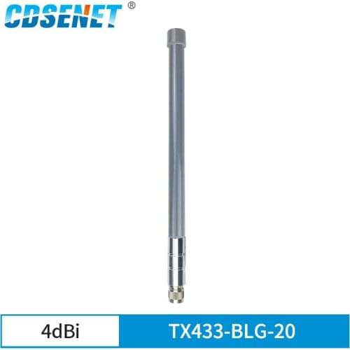 433MHz WIFI Antenna FRP High Gain 4.0dBi Omnidirectional 100W N-J Interface CDSENET TX433-BLG-20