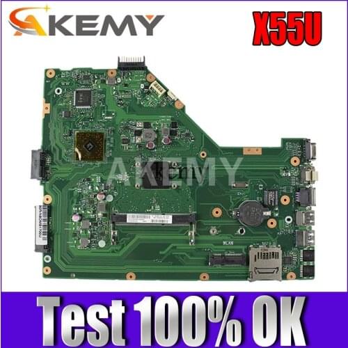 Akemy X55U Laptop motherboard For Asus X55U X55 Test original mainboard