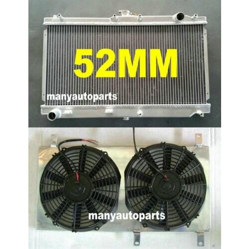 Aluminum radiator &shroud & fans for MAZDA MIATA MX5 1999-2005 2000 2001 2002 2003