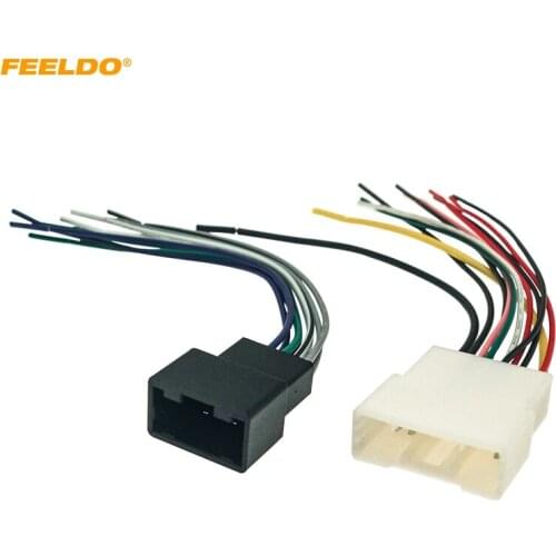 FEELDO Car Radio Audio 2In1 Wiring Harness Adapter for Toyota Camry 2018+ Aftermarket Installing Stereo Wire Plug Cable