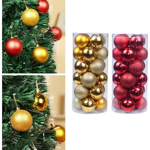 Glittering Baubles Balls Christmas Tree Ornament Xmas Party Hanging Decoration