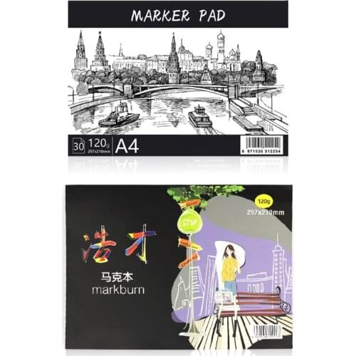 A3/A4/B5 Drawing Paper Pad Notebook Sketch Book for Marker Art Paiting Diary Student Gifts 30 Sheets LK