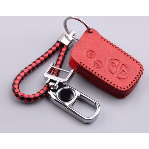 Red Leather 4 Button Smart Key Case Cover Fob Bag Fit for Lexus ES350 GS350 GS450h GS460 IS F IS250 IS350 LS460 LS600h LX570