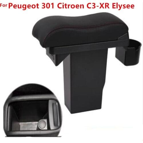 For Peugeot 301 Citroen C3-XR Elysee armrest box Universal Central Storage Box modification accessories with 3 USB