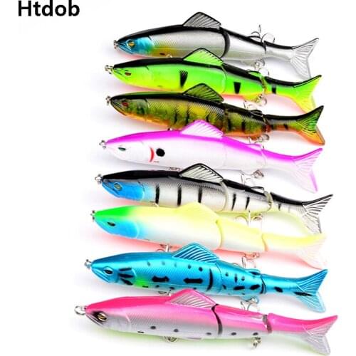 Htdob 8pcs 12.7cm 18.5g Laser Artificial Bait Hard Crankbaits Minnow Fishing Lure Floating Wobblers Treble Hooks Tackle 3D Eyes