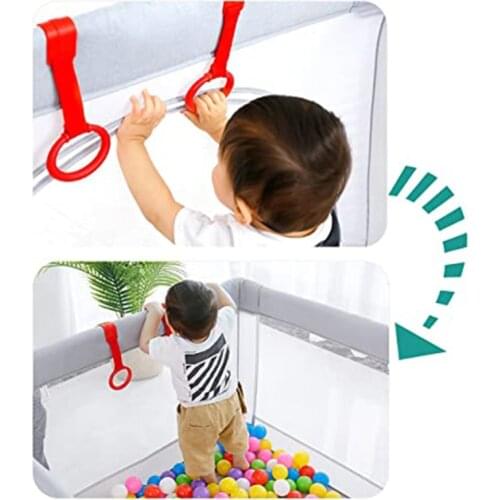 Playpen Crib Hooks Bed Arm Exercise Gym Baby Walking Assistant Pull Up Ring Safety Learning Stand Up Rings For Toddler