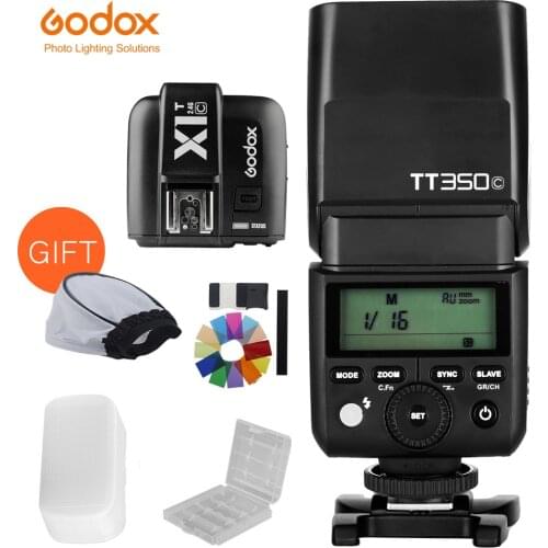 GODOX TT350C Mini Flash TTL HSS 2.4G wireless with X1T-C Transmitter Trigger Wireless Flash for Canon 5D Mark III 80D 7D 760D