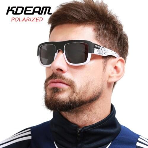 KDEAM Retro Square Sunglasses For Man Vintage Old School UV400 Driving Shades Classic Colorful Mirrored Lentes With Free Box